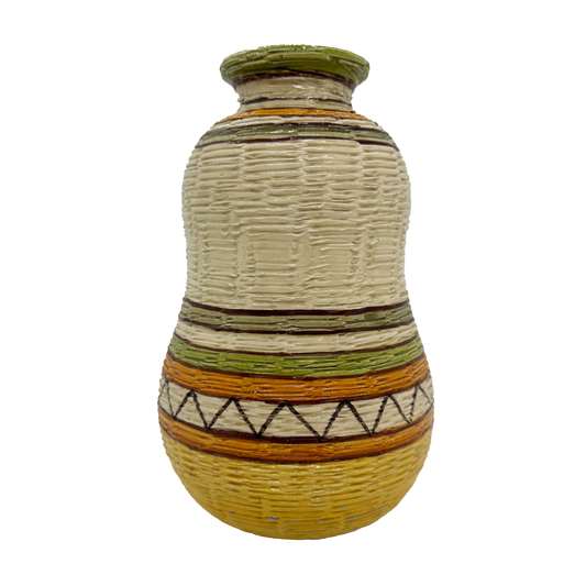 Bitossi Pottery Wicker Vase