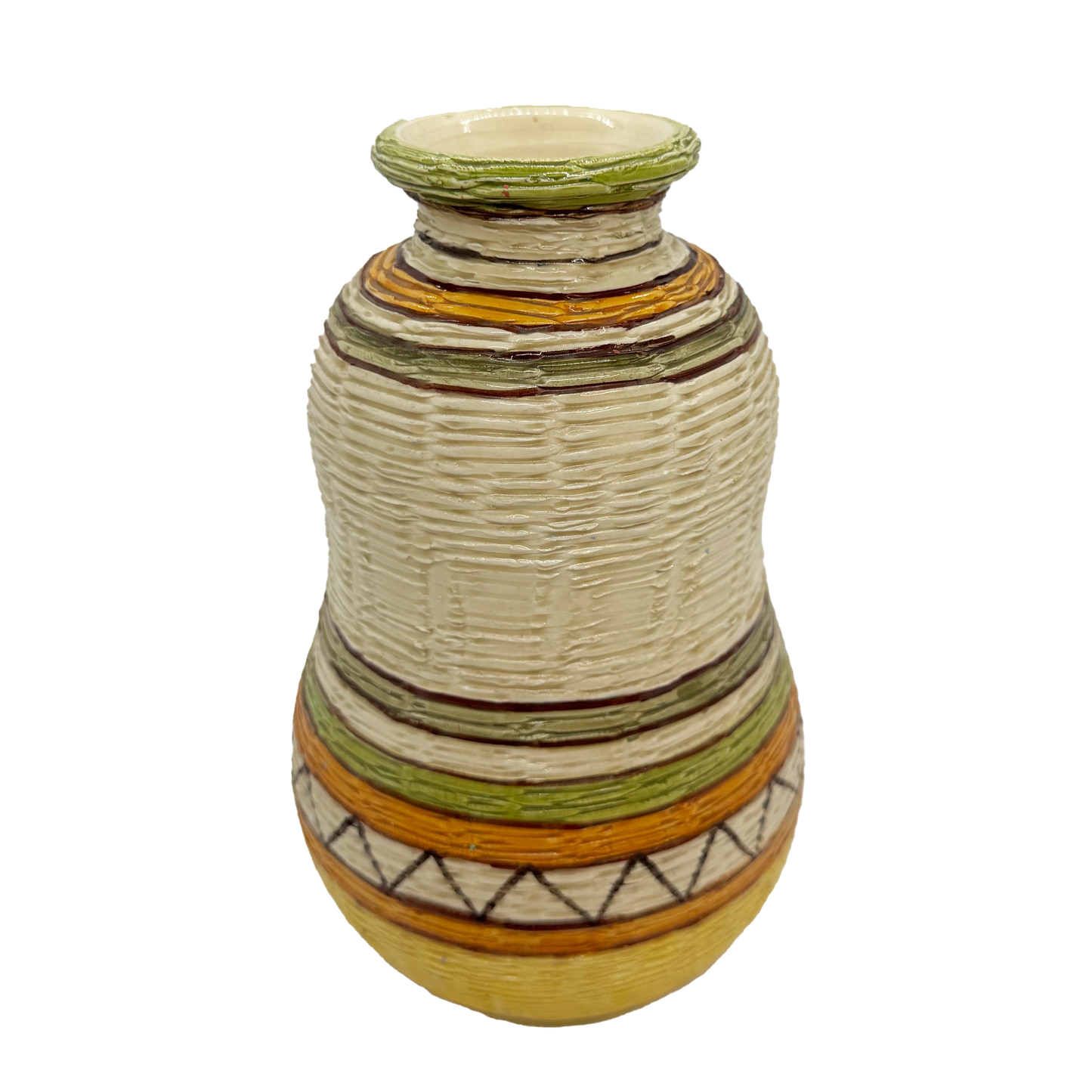 Bitossi Pottery Wicker Vase
