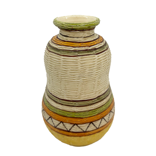 Bitossi Pottery Wicker Vase
