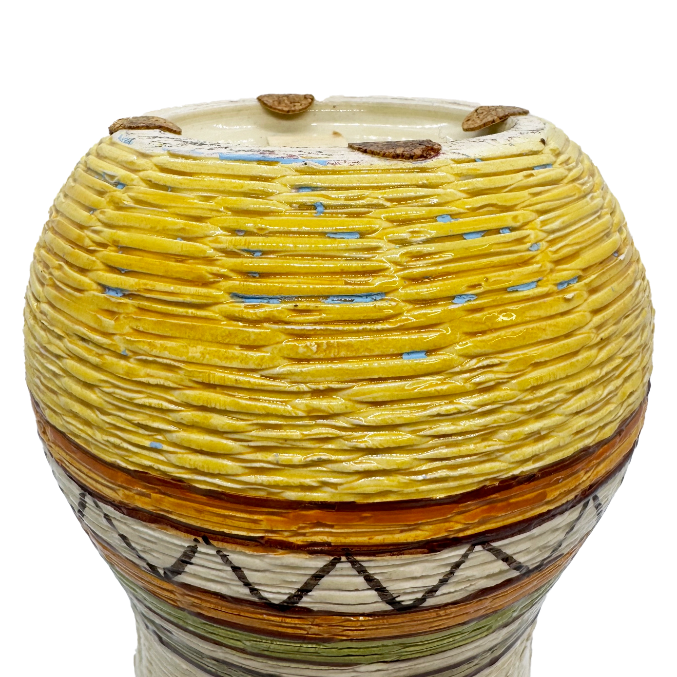 Bitossi Pottery Wicker Vase