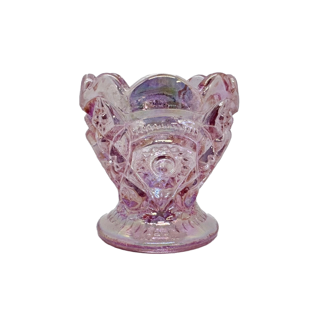 Pink Iridescent L.E. Smith Heritage Toothpick Holder