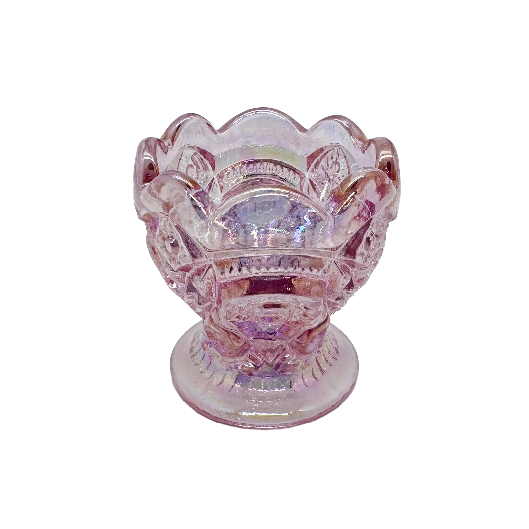 Pink Iridescent L.E. Smith Heritage Toothpick Holder
