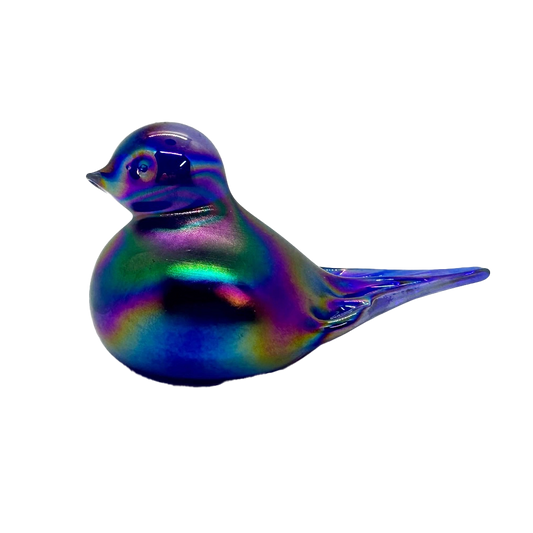 Gibson Glass Cobalt Carnival Bird