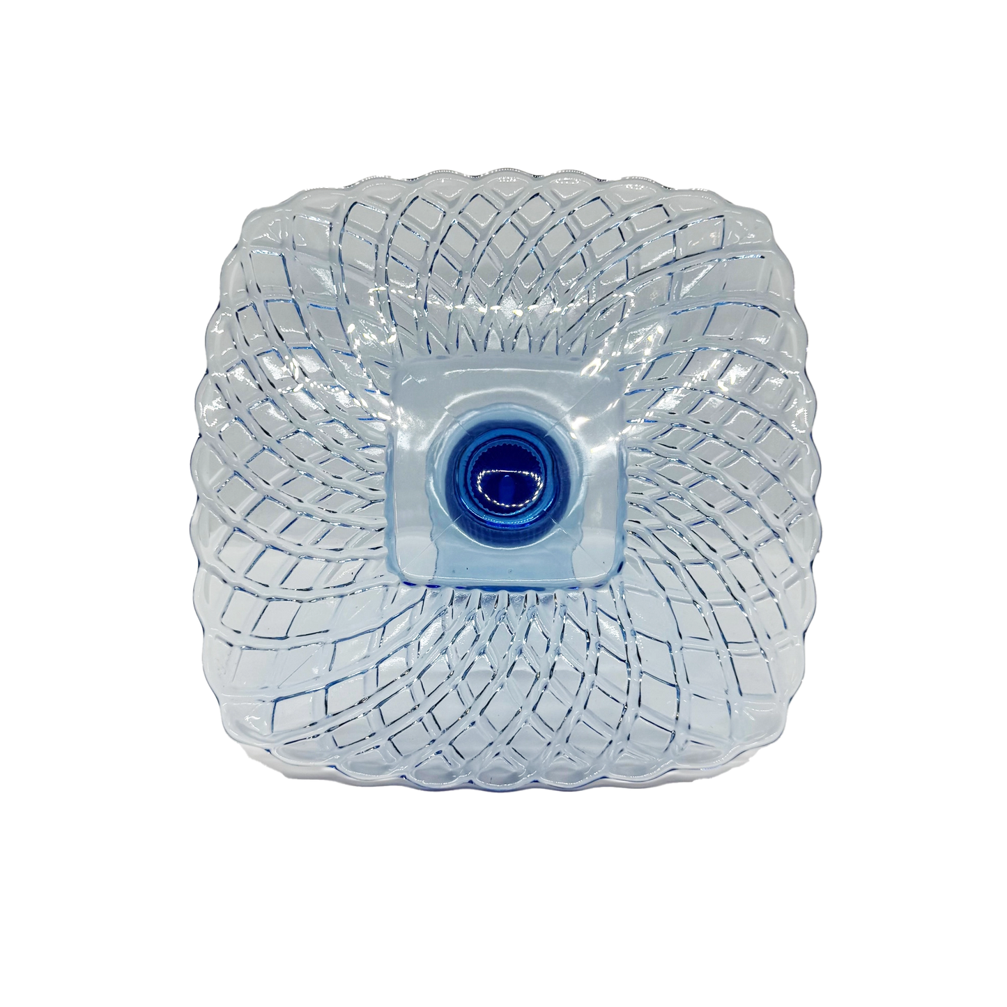 Light Blue L.E. Smith 11" Trellis Cake Plate