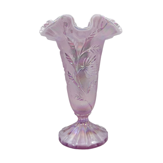 Fenton Pink Iridescent Vase