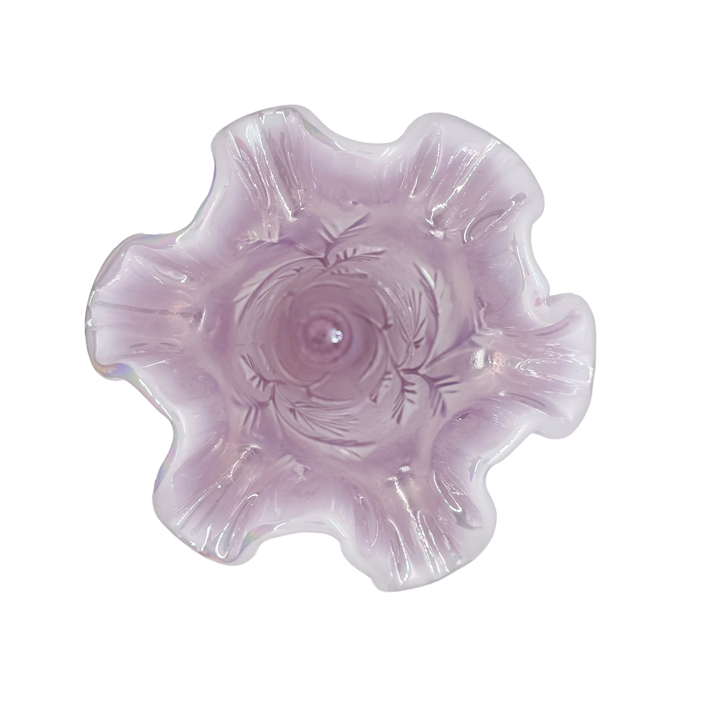 Fenton Pink Iridescent Vase