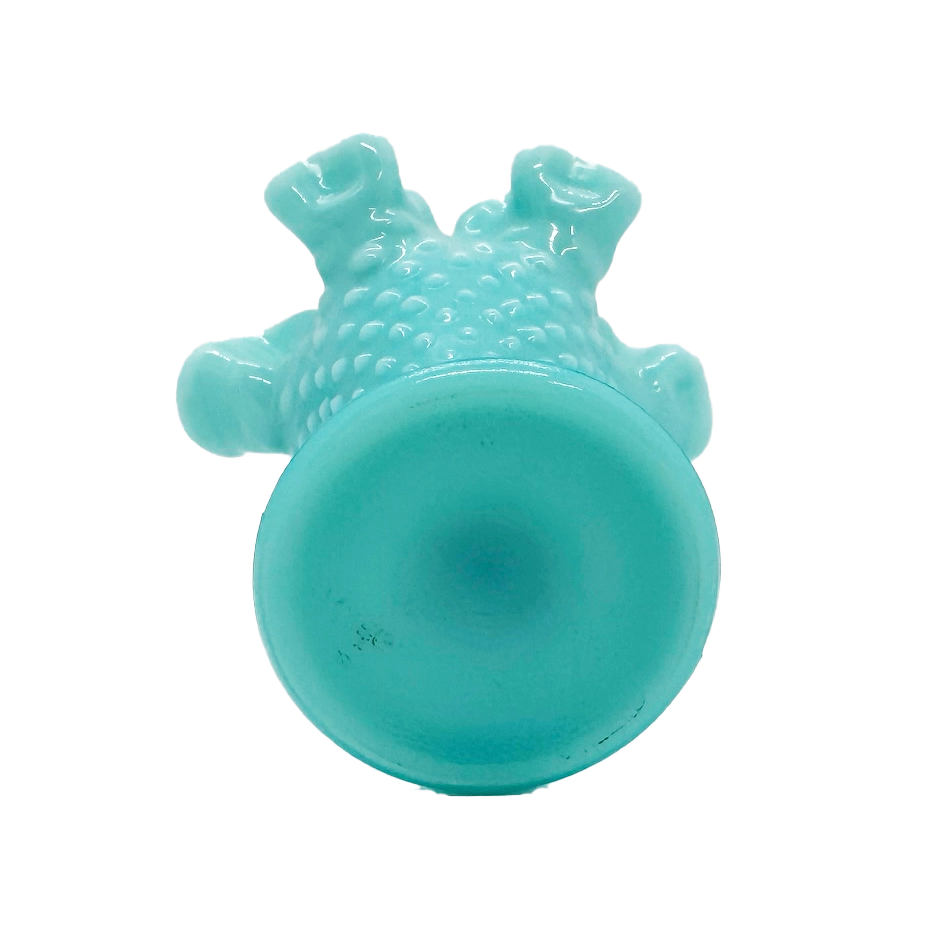 Fenton Turquoise Milk Glass Vase