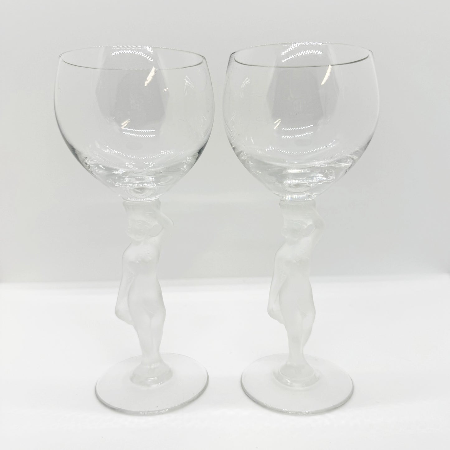 Two Bayel Bacchante Claret Wine Glasses