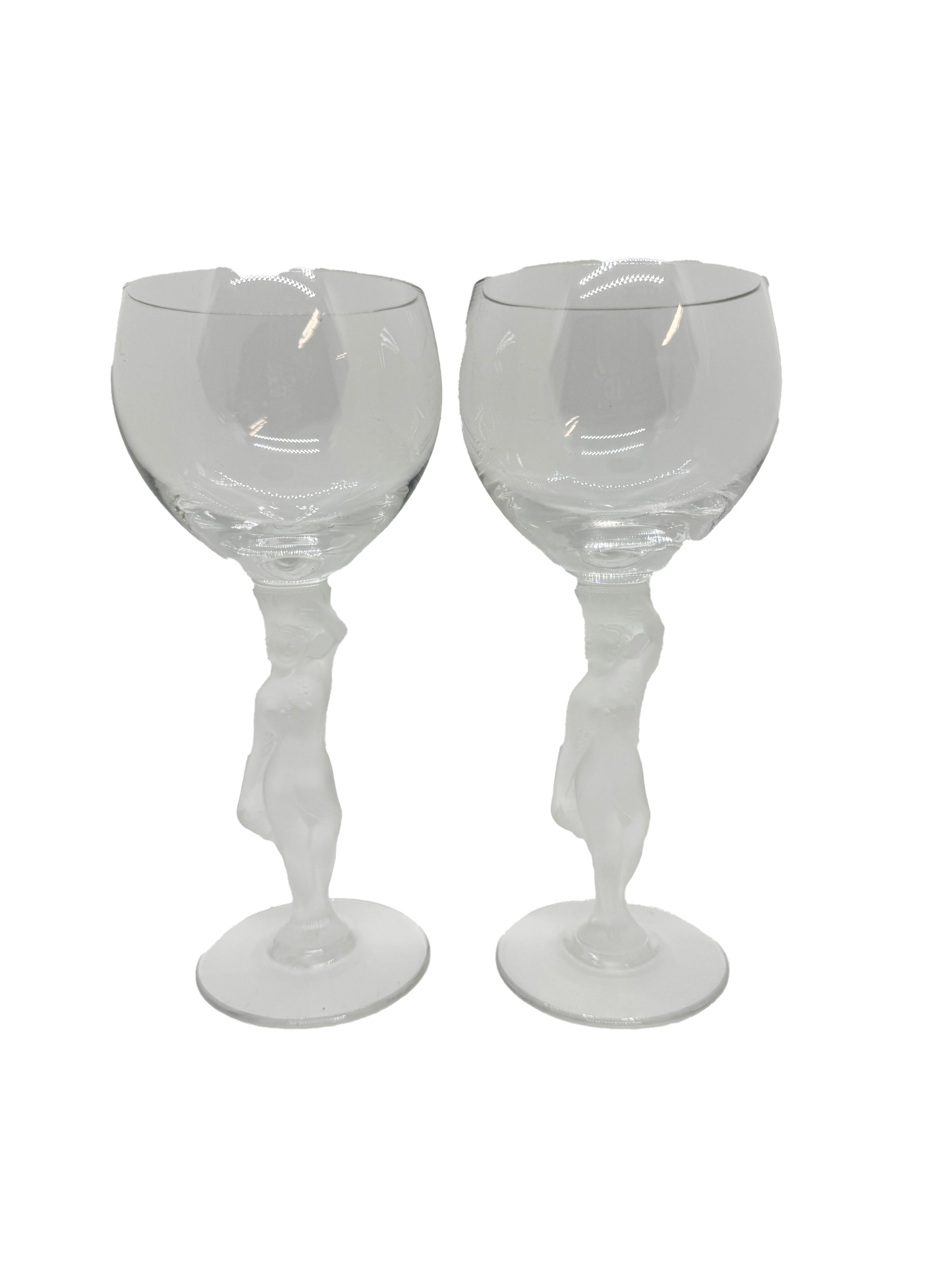 Two Bayel Bacchante Claret Wine Glasses