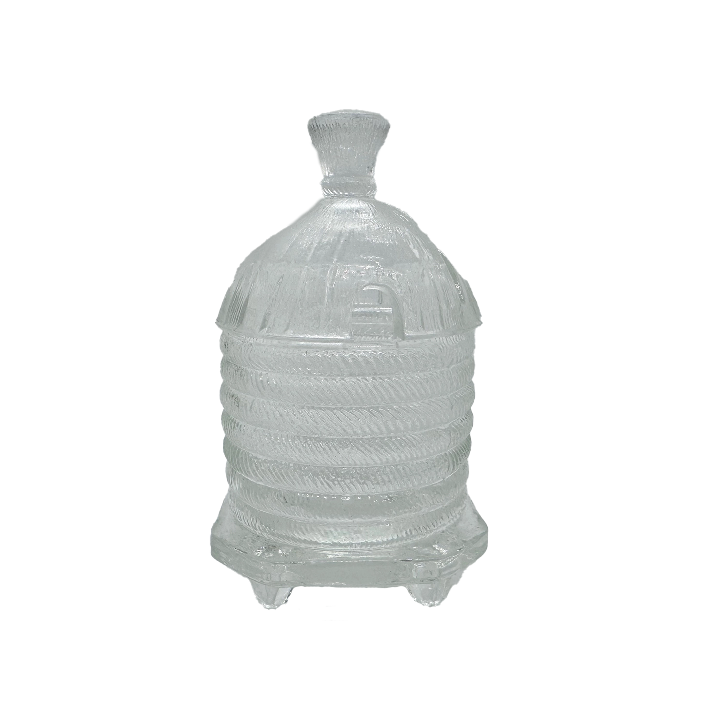 Crystal L.E. Smith Glass Beehive Honey Jar