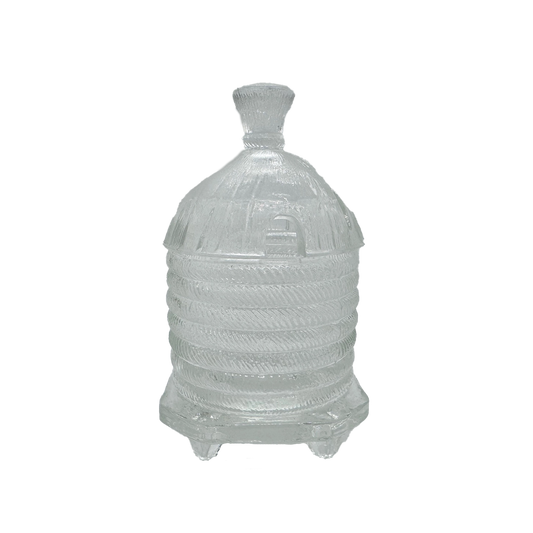 Crystal L.E. Smith Glass Beehive Honey Jar