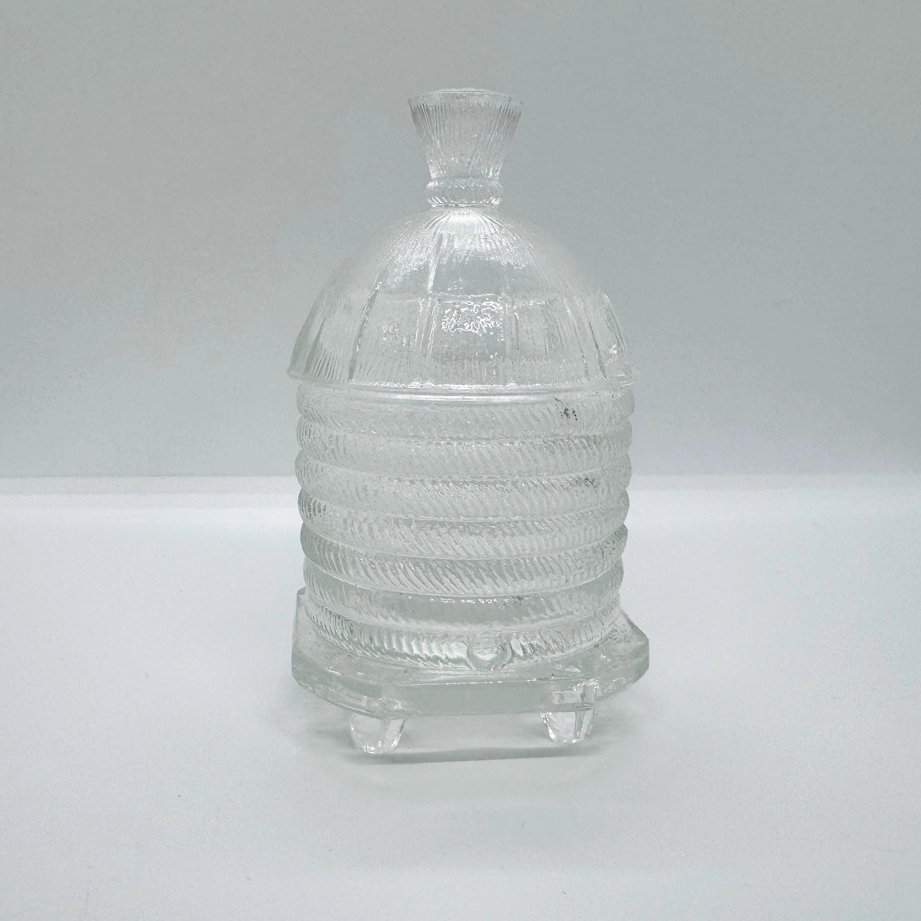 Crystal L.E. Smith Glass Beehive Honey Jar