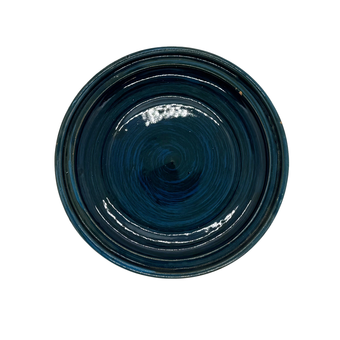 Blue Bitossi Pottery Lidded Dish