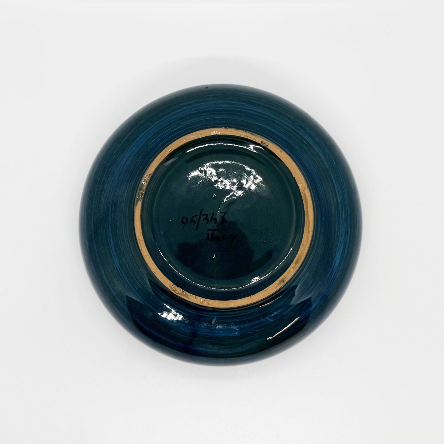 Blue Bitossi Pottery Lidded Dish