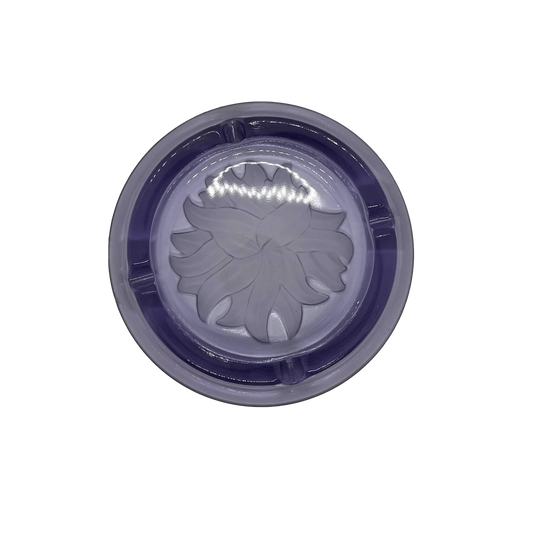 Viking Glass Purple Leaf Ashtray