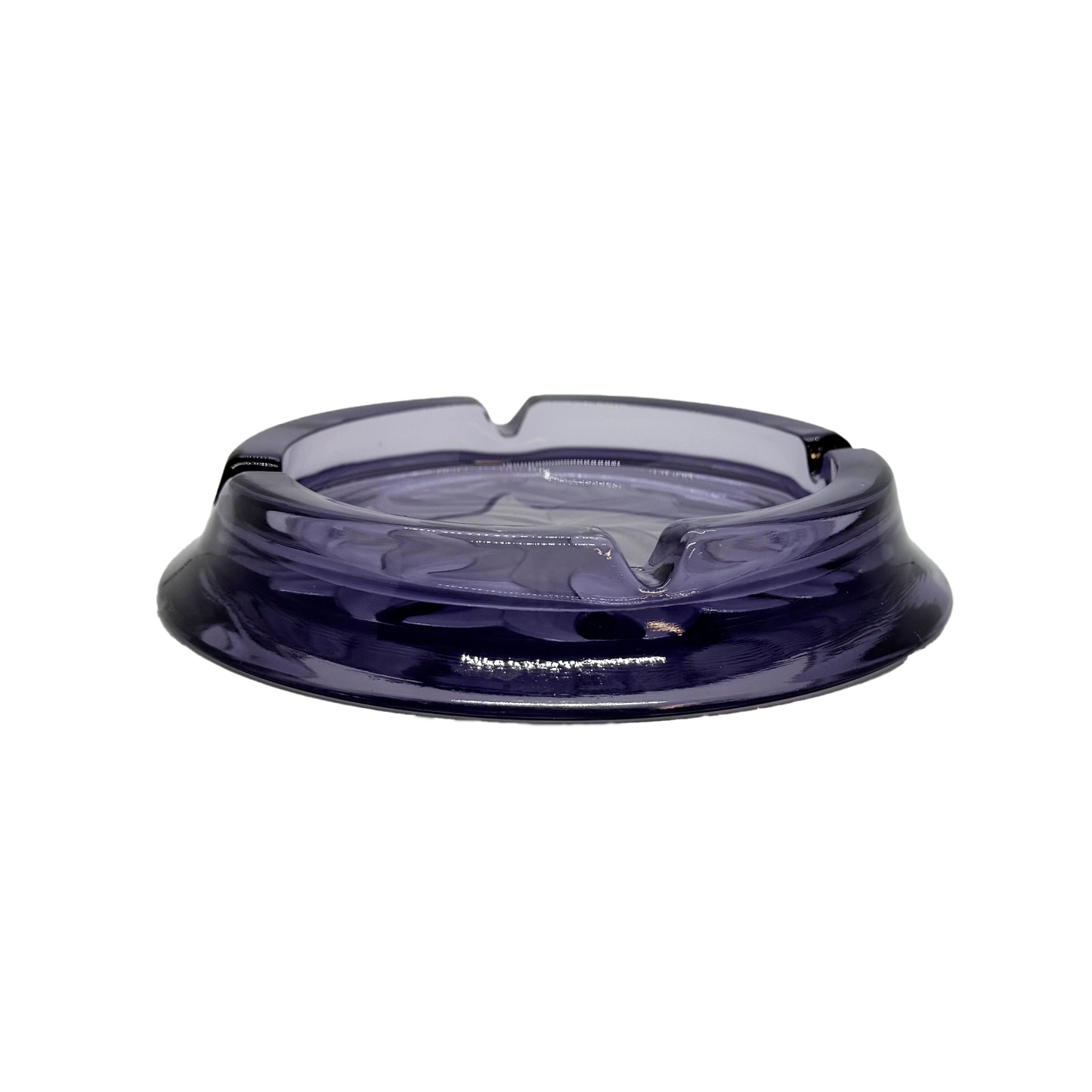 Viking Glass Purple Leaf Ashtray