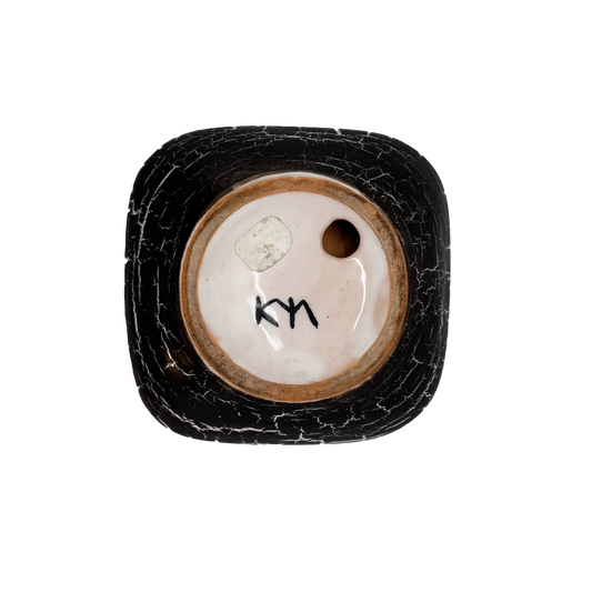 Black and Orange MCM Pottery Ashtray