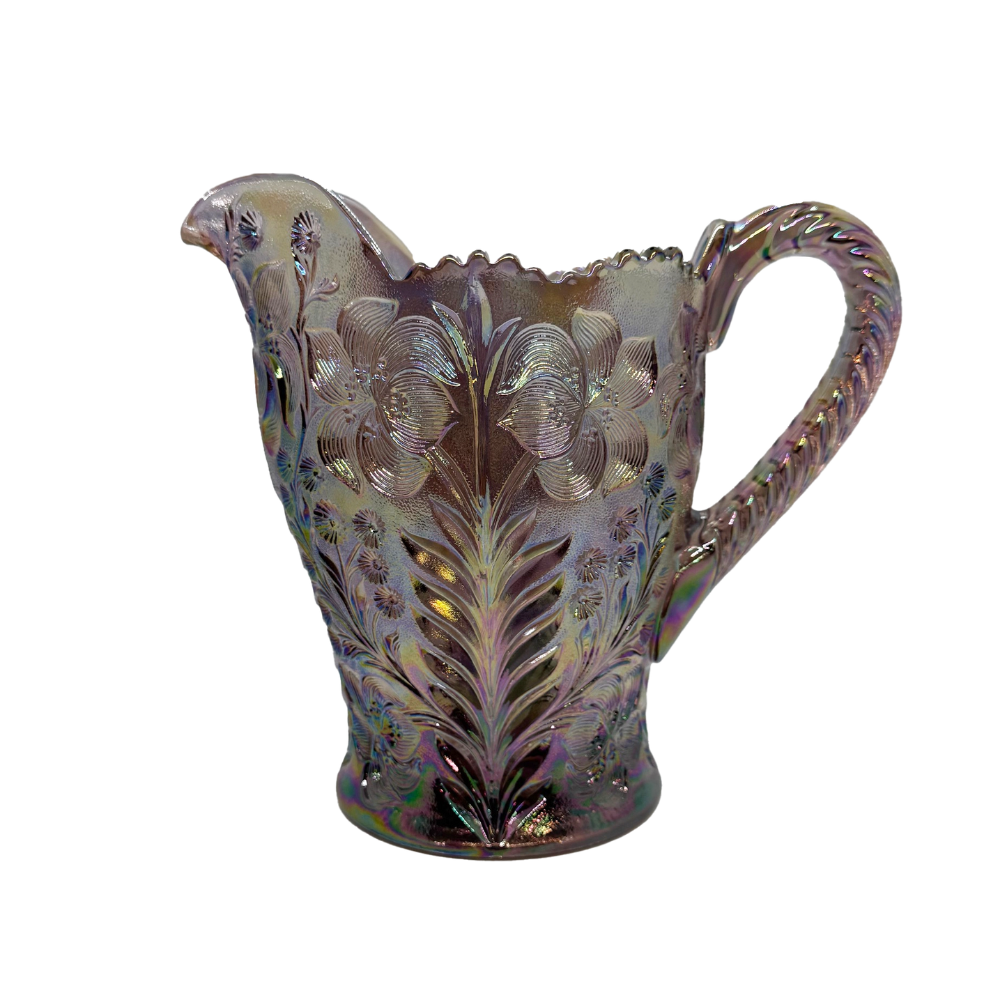 Tiger Lily L.E. Smith Purple Carnival Pitcher