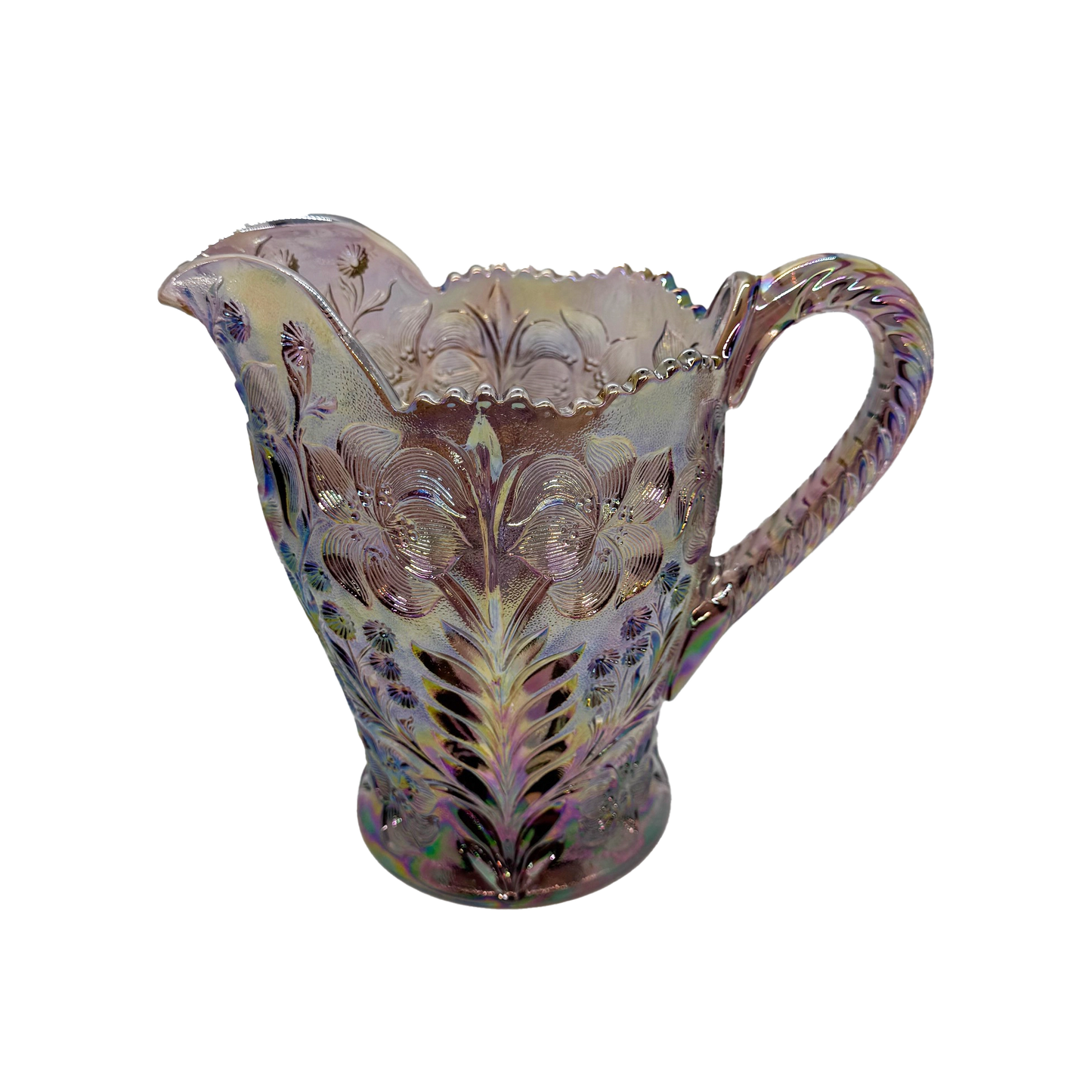 Tiger Lily L.E. Smith Purple Carnival Pitcher