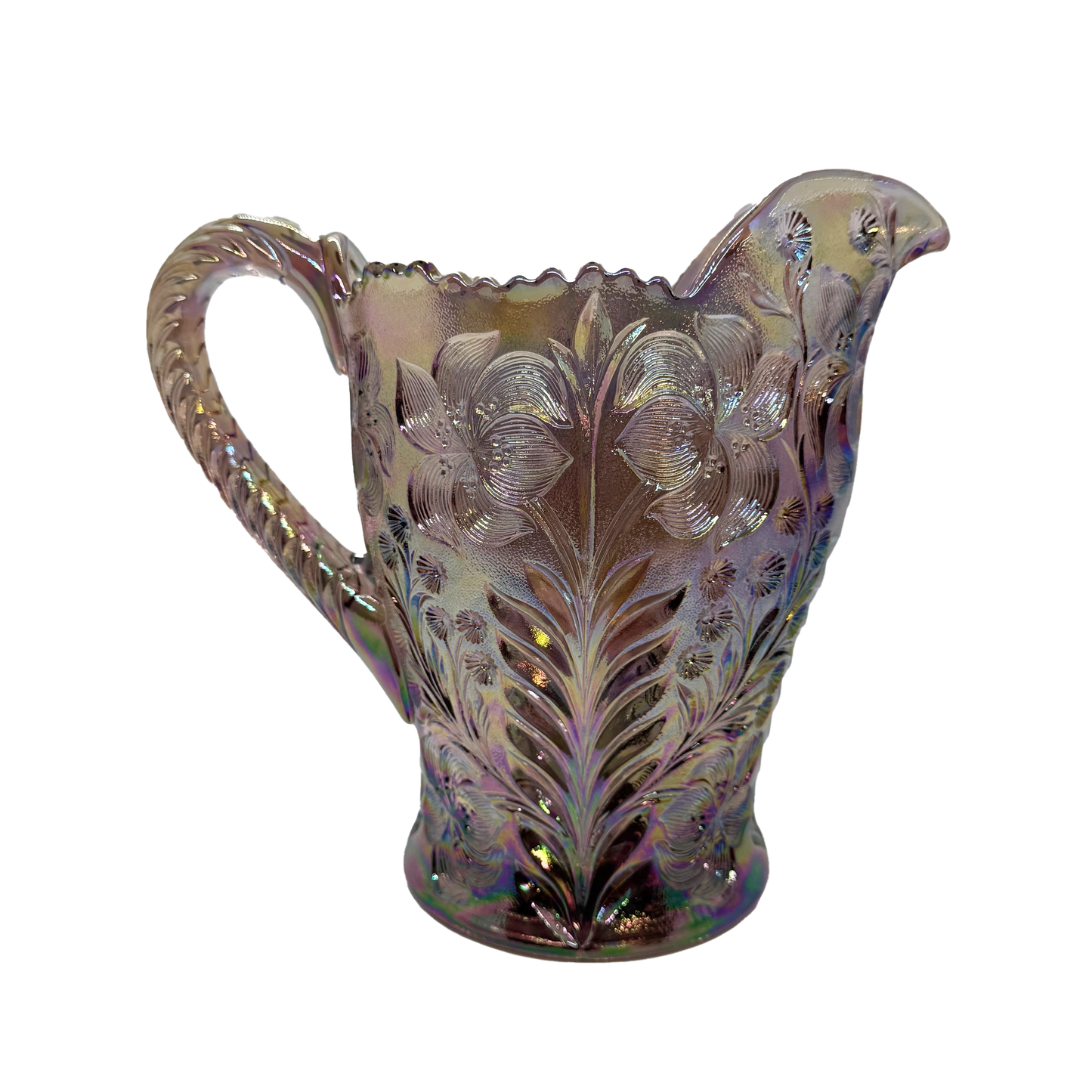 Tiger Lily L.E. Smith Purple Carnival Pitcher