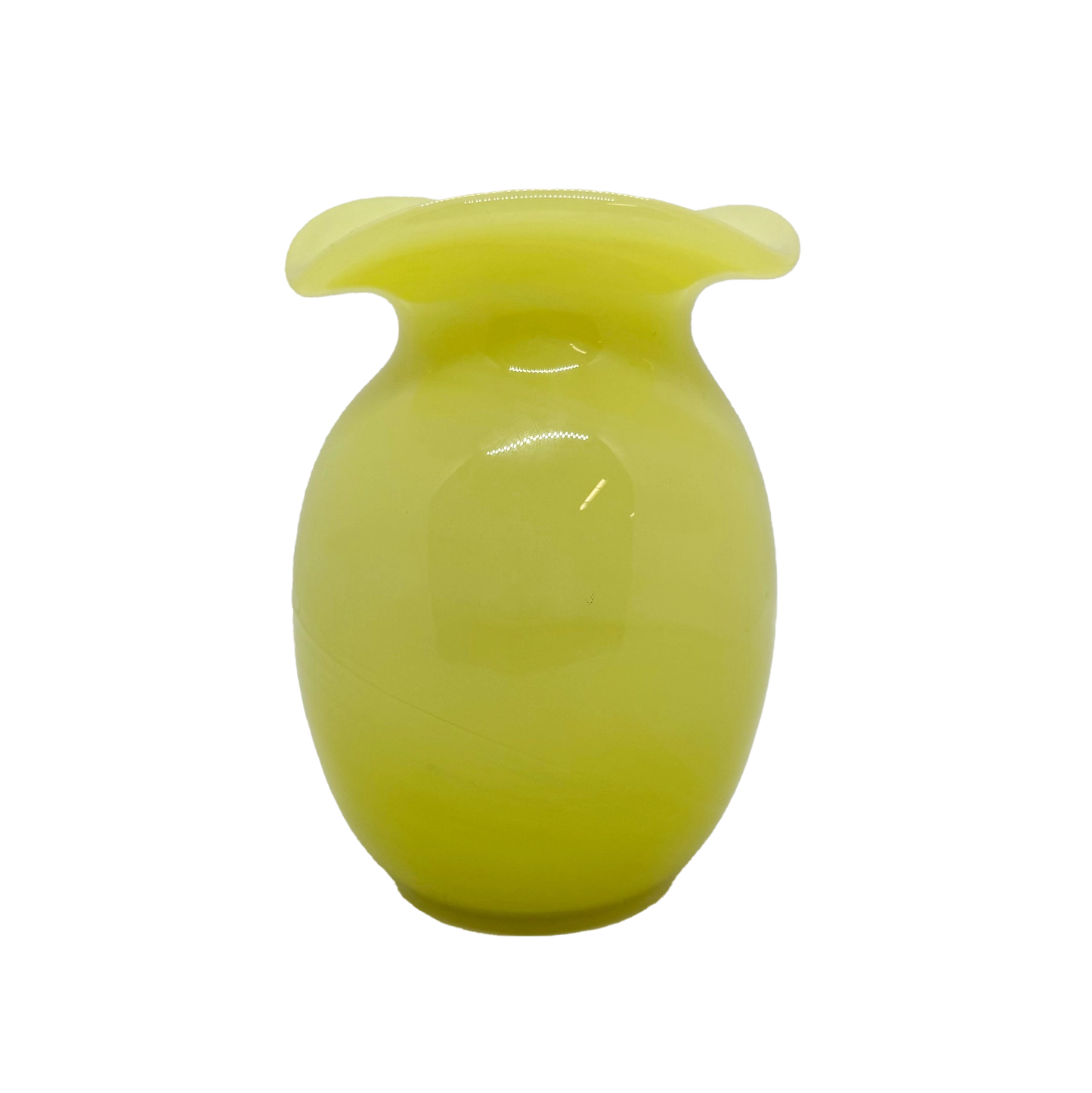 Uranium Yellow Studio Glass Vase