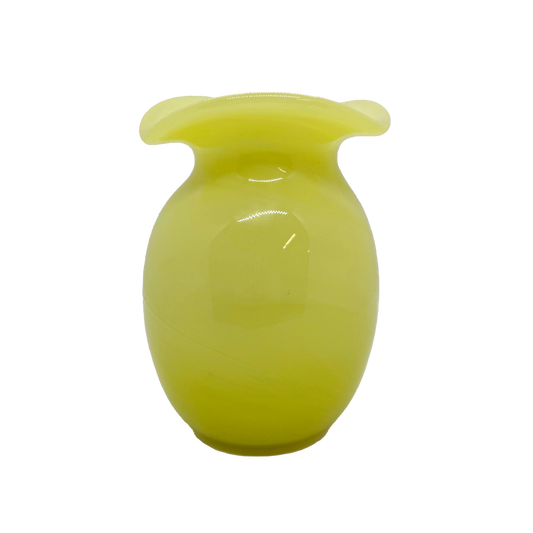 Uranium Yellow Studio Glass Vase