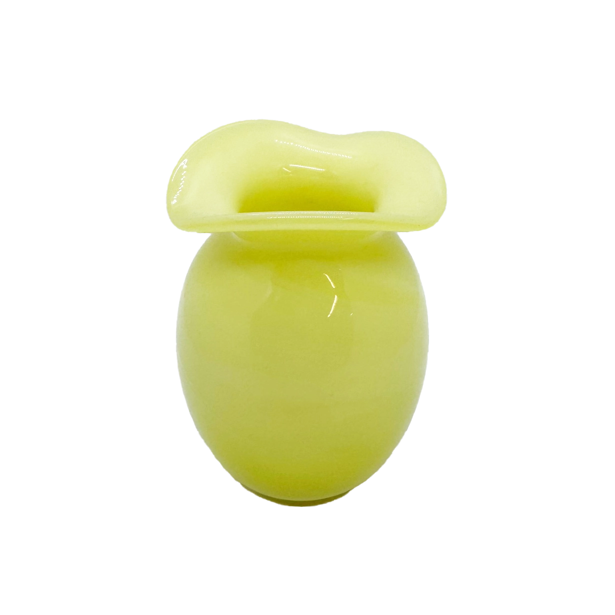Uranium Yellow Studio Glass Vase