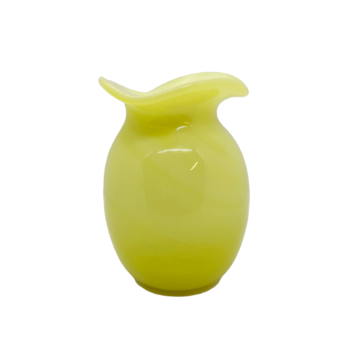 Uranium Yellow Studio Glass Vase