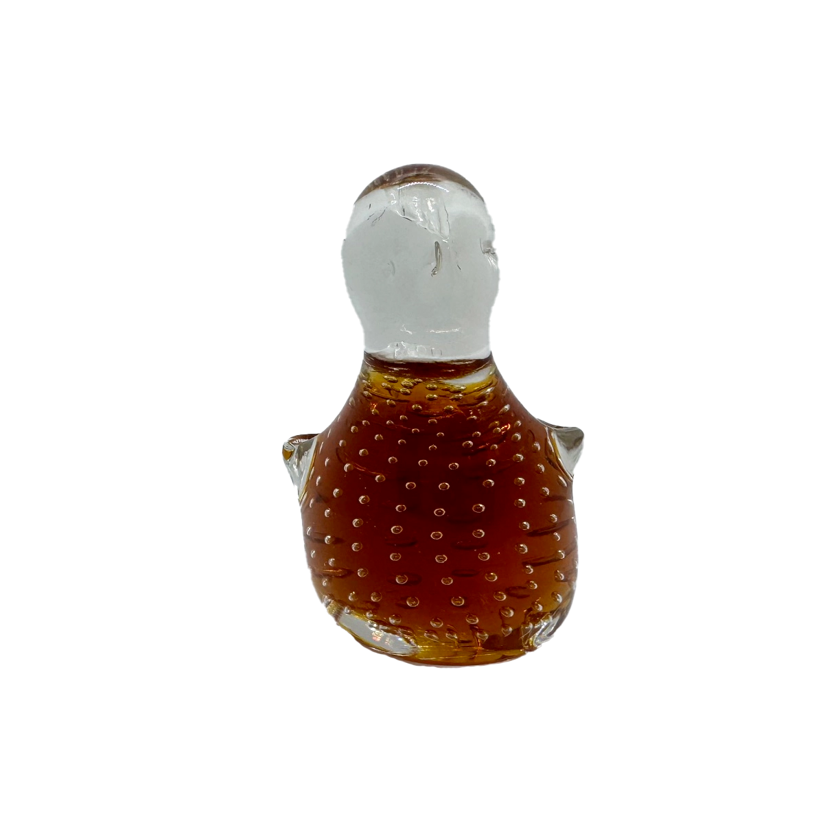 Amber Controlled Bubble Viking Glass Bird