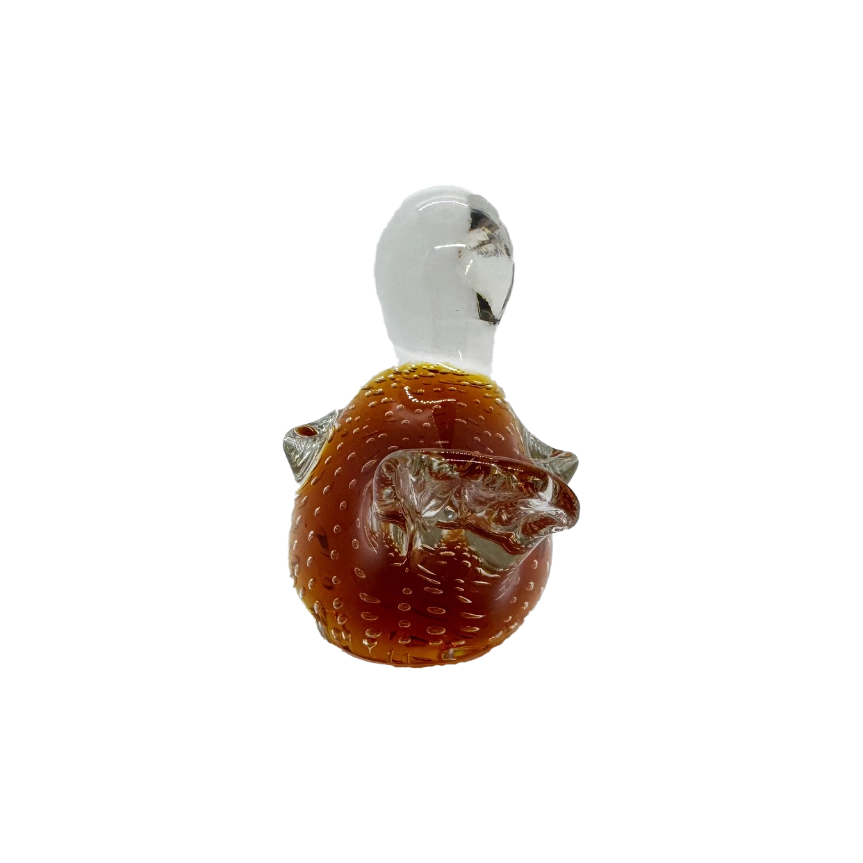 Amber Controlled Bubble Viking Glass Bird