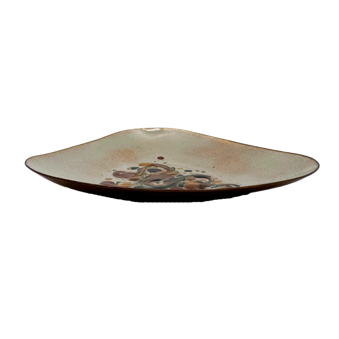 Small Enameled Copper Dish