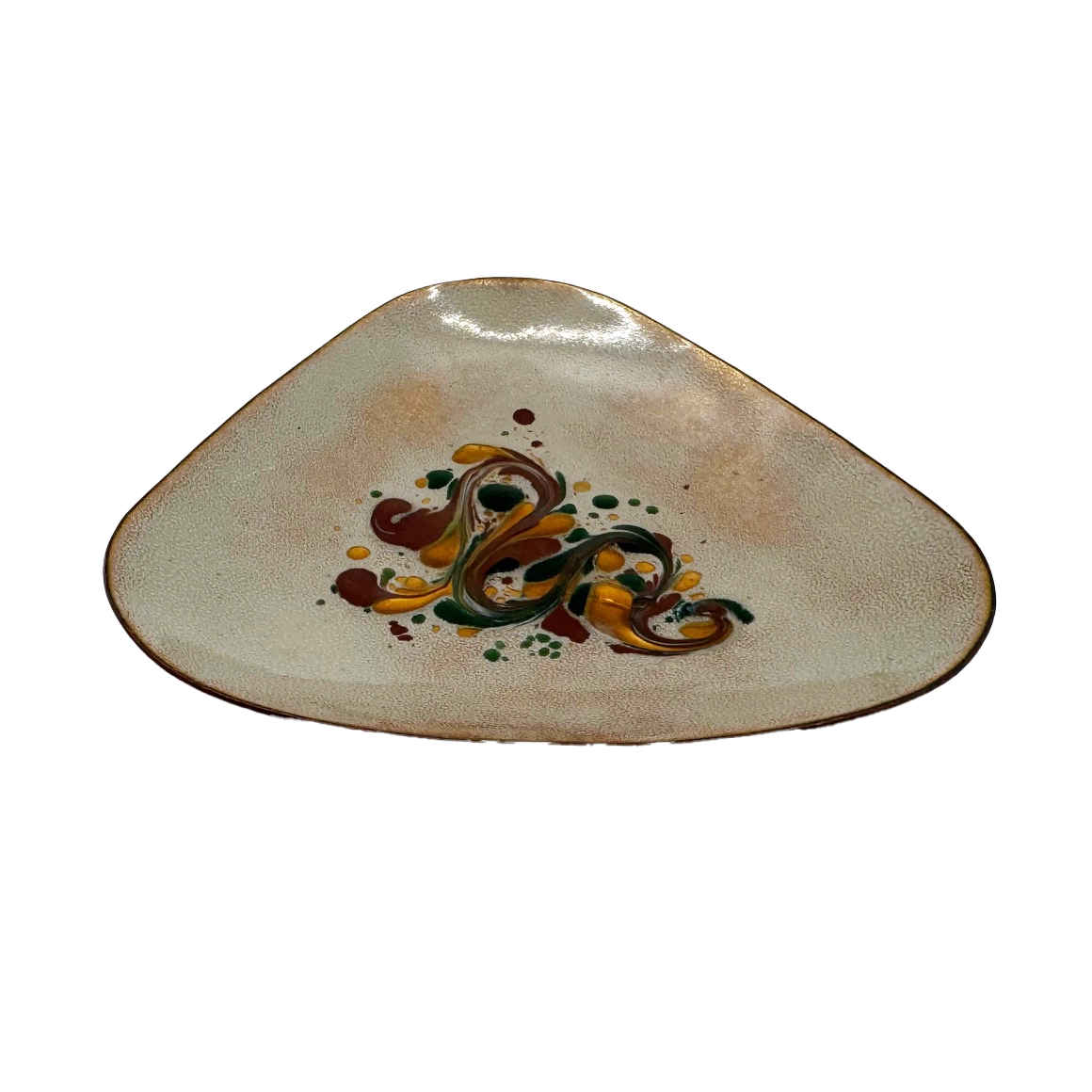 Small Enameled Copper Dish