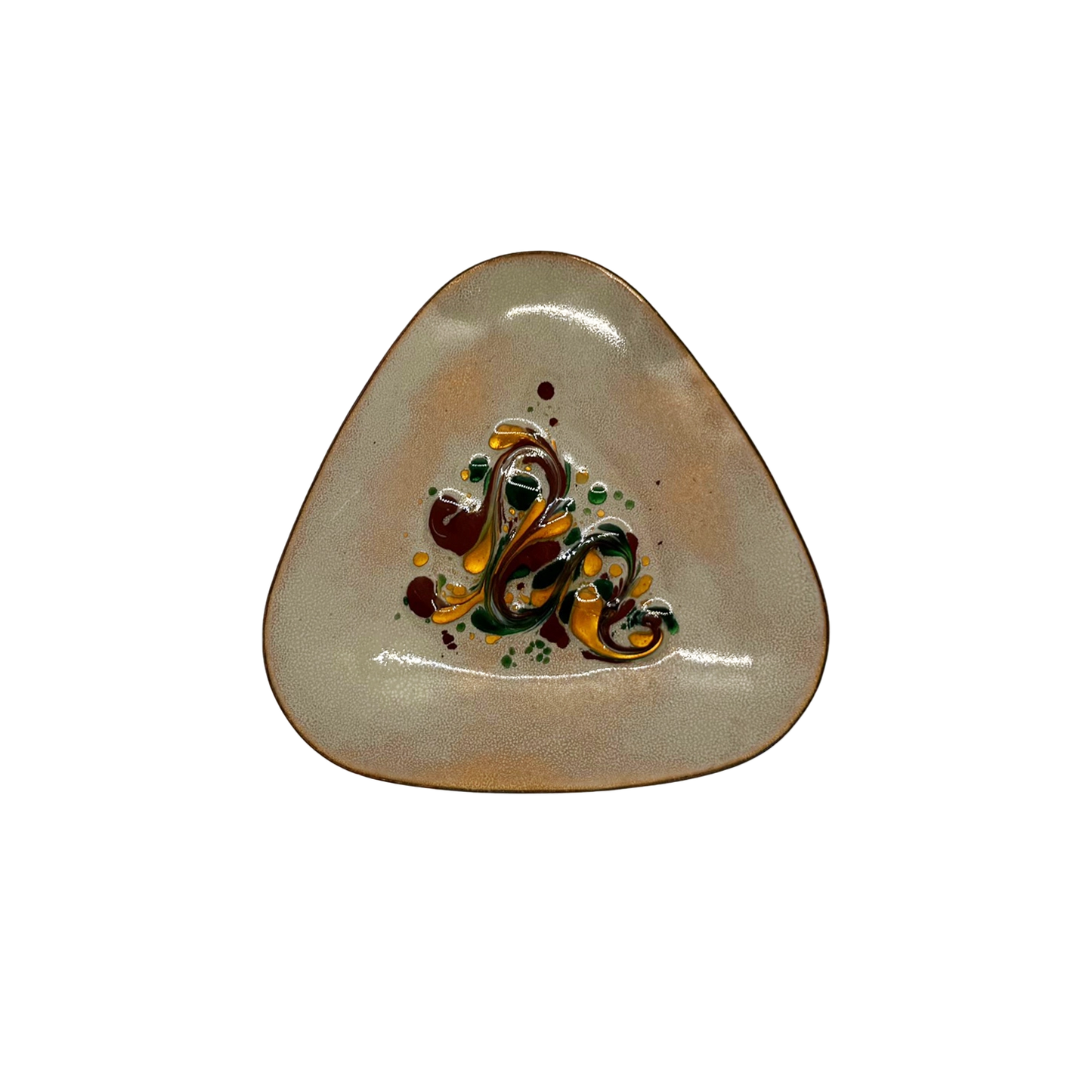 Small Enameled Copper Dish