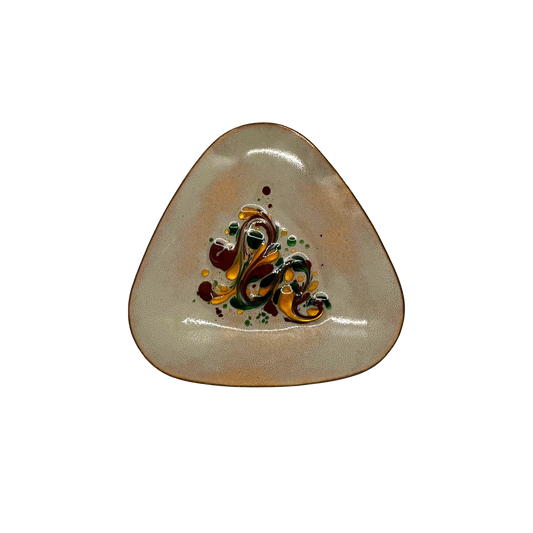 Small Enameled Copper Dish