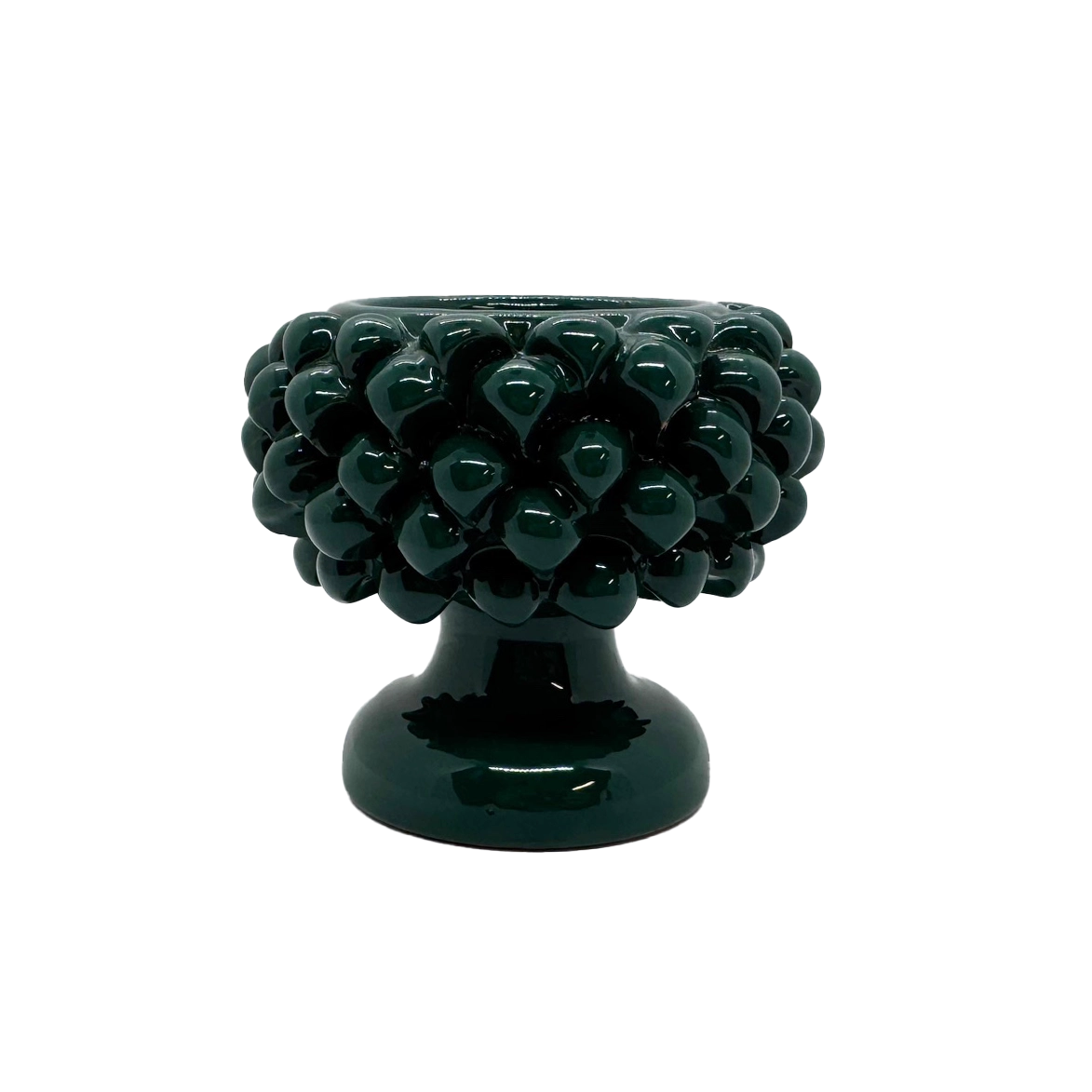 Green Caltagirone Pinecone Candle Holders