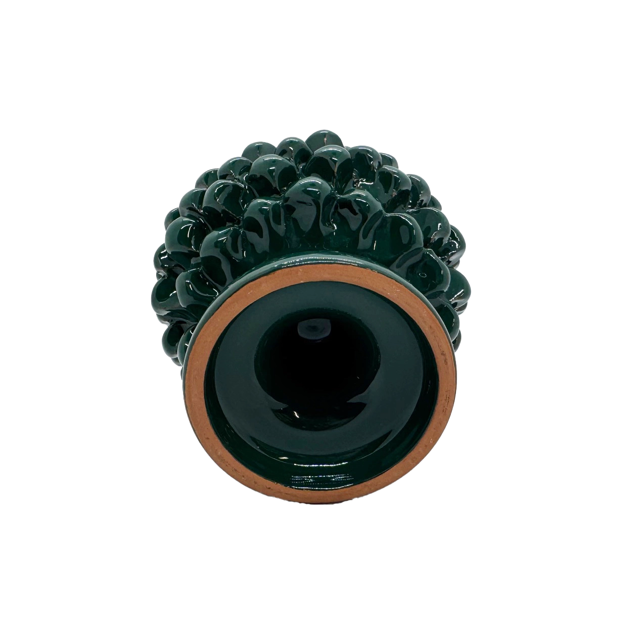 Green Caltagirone Pinecone Candle Holders