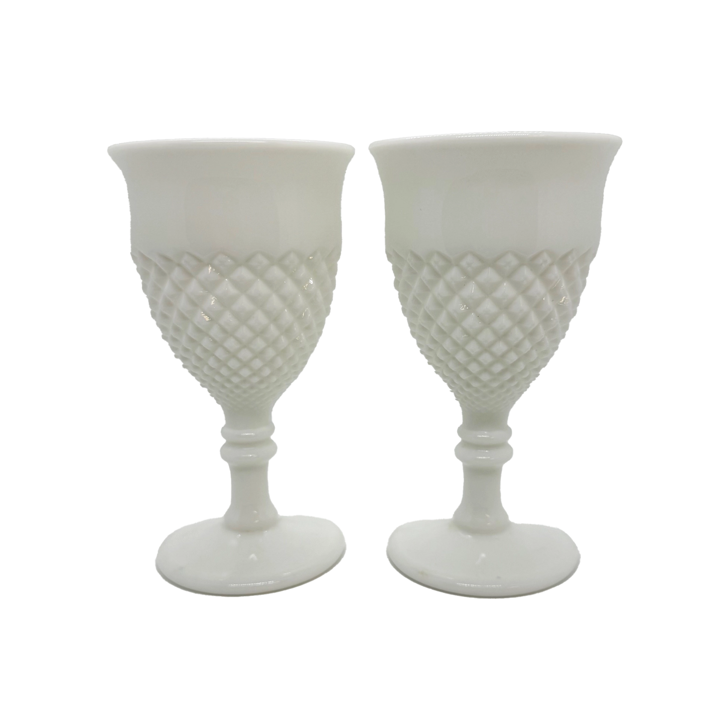 Pair of Milk Glass Goblets