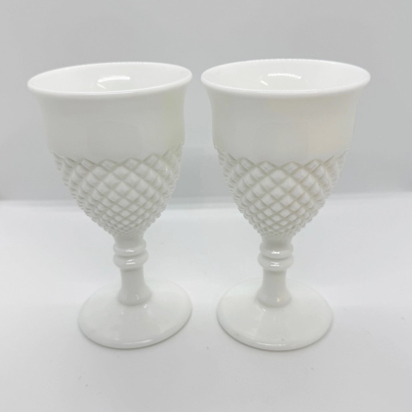 Pair of Milk Glass Goblets