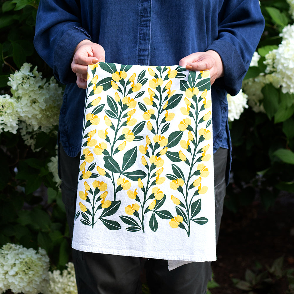Yellow Flowers Tea Towel