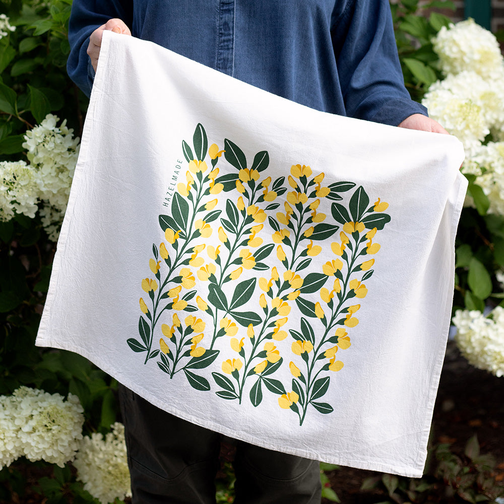 Yellow Flowers Tea Towel
