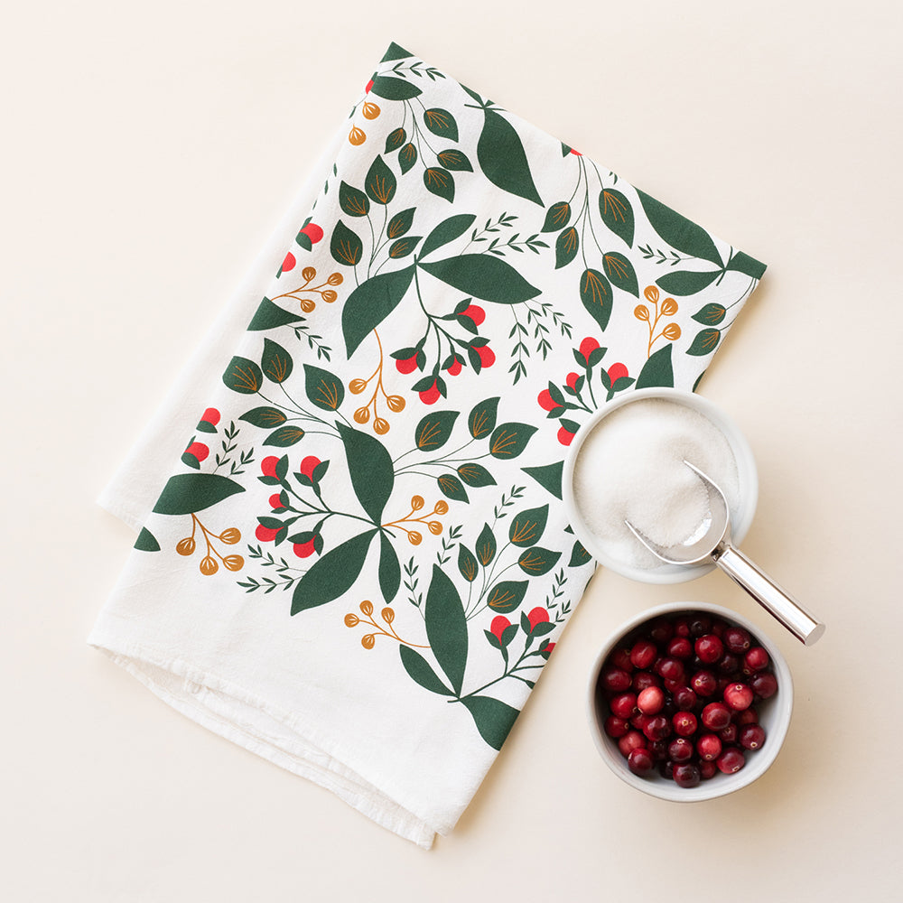 Winter Berry Tea Towel