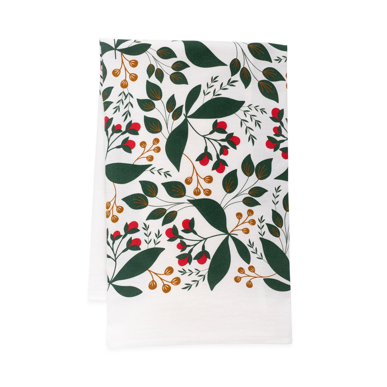 Winter Berry Tea Towel - folded