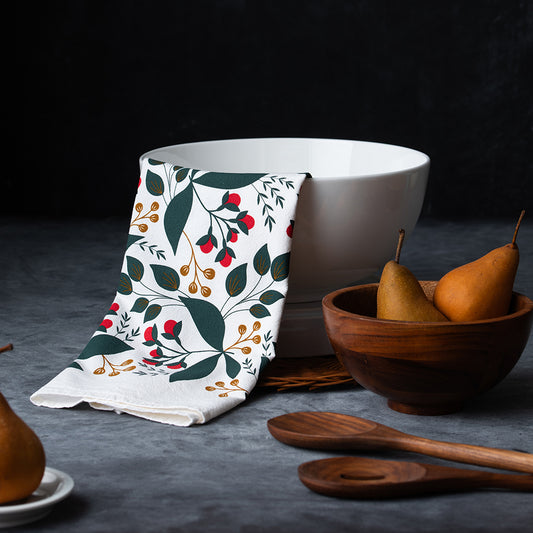 Winter Berry Tea Towel