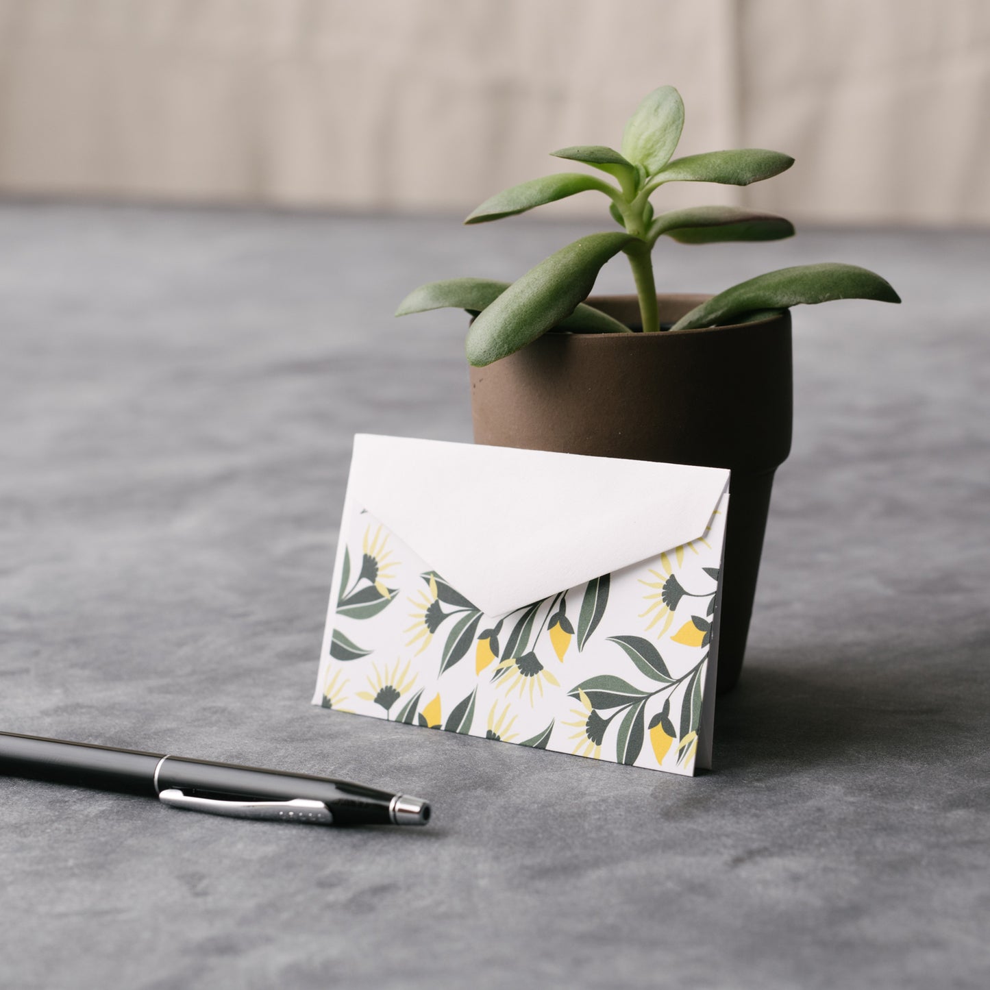 Yellow Aster Mini Note Card Set