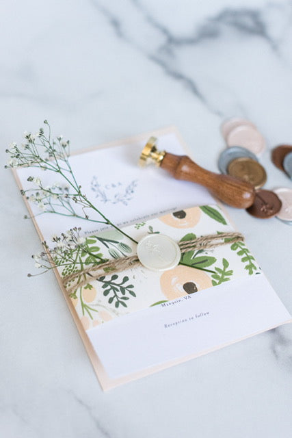 Peony Flower Wax Seal Stamp