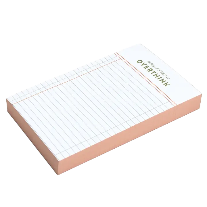 Things I Need To Overthink 4x6 Notepad