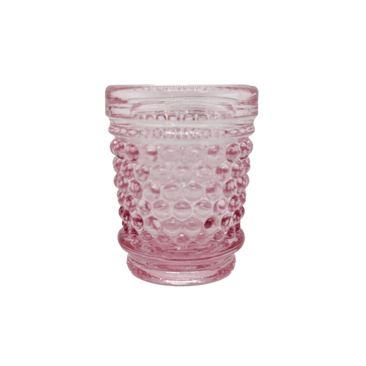 Pink L.E. Smith Hobnail Toothpick Holder - side